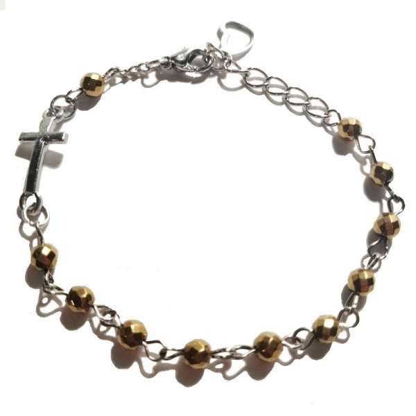 Gold Rosary narukvica – prikaz cijele desetice krunice
