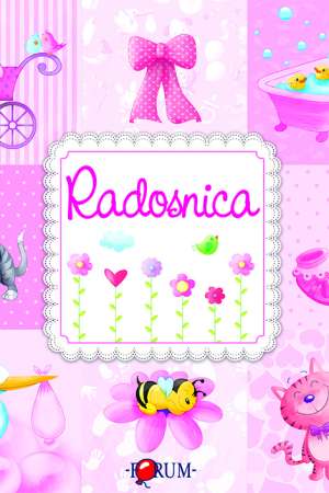 Naslovna strana Radosnice za djevojčice s nježnim ilustracijama.
