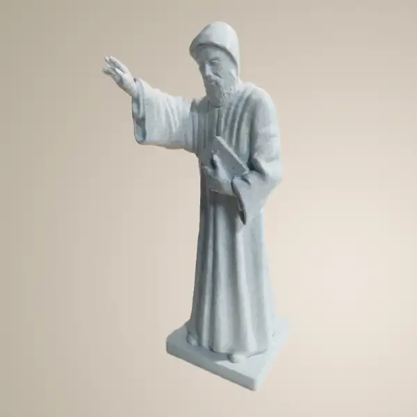 Kip svetog Šarbela – 3D PLA figura s mramornim efektom