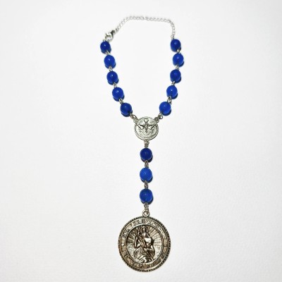 Auto krunica – Poludragi kamen AHAT – plava - Slika 3