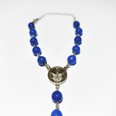 Auto krunica – Poludragi kamen AHAT – plava - Slika 2